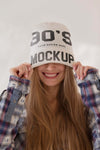 Young Woman Wearing Beanie Mockup Psd