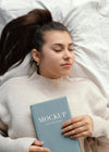 Young Woman With Book Mock-Up Psd