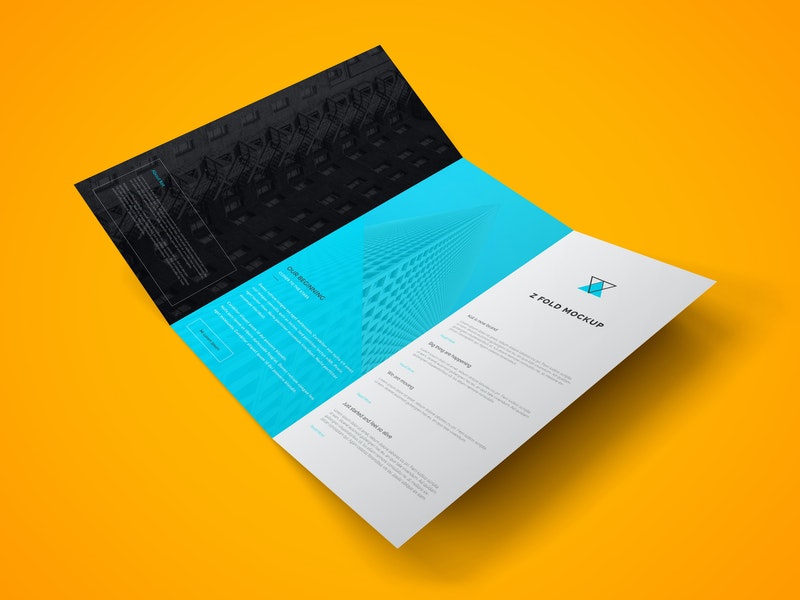Z Fold Brochure Psd Mockup Vol.2