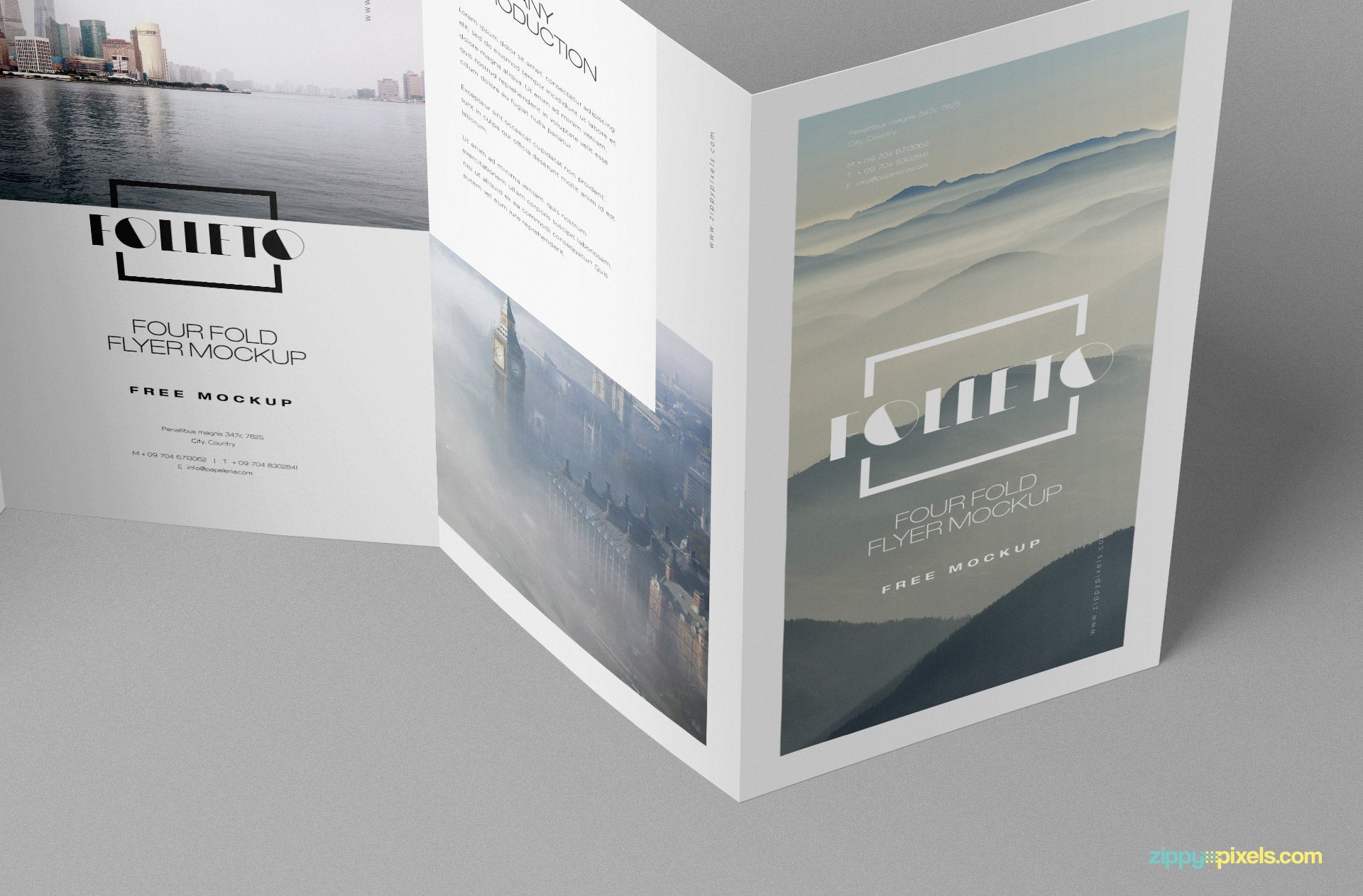 Photo-realistic Folded Brochure Mockup