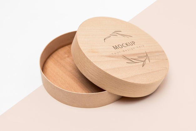 Zero Waste Round Container Box Mock-Up Psd