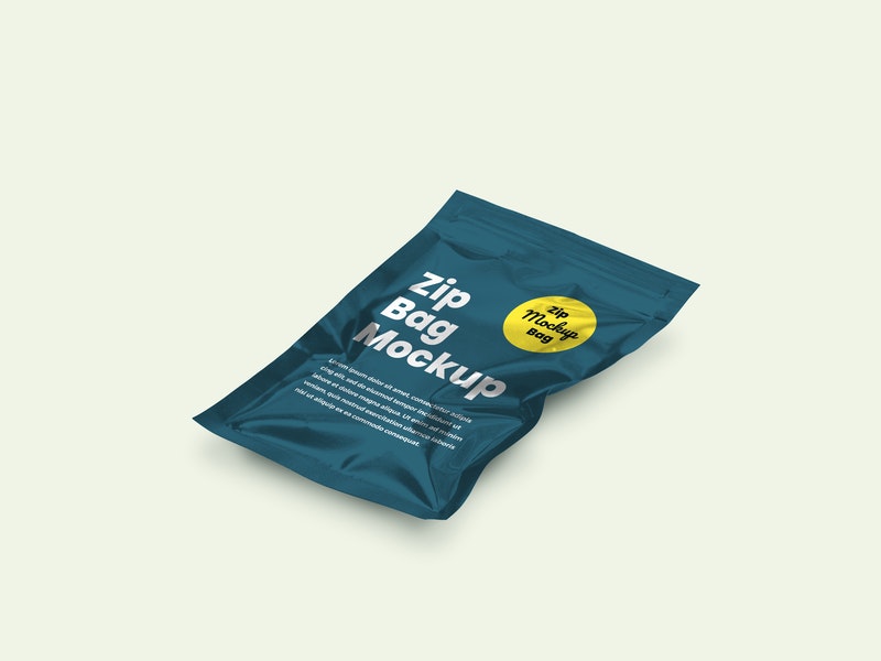 Zip Bag Package Mockup